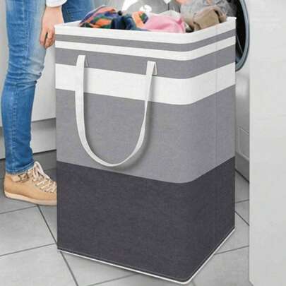 1pc Large Capacity Laundry Basket, Multi-Functional Storage Bag, Foldable Clothes Hamper, Portable Laundry Basket, Waterproof & Collapsible, Easy To Store, Suitable For Living Room, Bedroom, Bathroom, Laundry Room, Can Store Clothes, Blankets, Toys, Holiday Gifts And Household Items