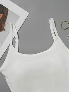 Neue BASICS Mode Frauen mit integrierter Polsterung, verstellbaren Spaghettiträgern, gepolstertes Trägertop, Camisole-BH, Camikleider, Crop Bralette Kleidung