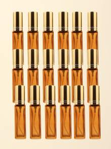 3pcs/6pcs/12pcs/18pcs 10ml Square Glass Refillable Makeup Toner Perfume Small Sample Transparent Fine Mist Spray Bottle, Black/Amber, With Funnel Atomizer, Rose Gold/Purple/Pink
