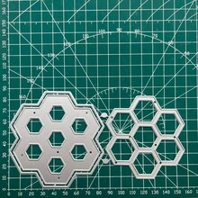 全新蜂窝背景和小蜜蜂金属切割模具，适用于框架背景装饰、剪贴簿 DIY 项目、工艺创作，为您的项目增添特殊的色彩。