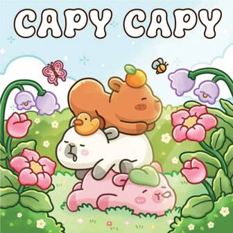 [Healing & Stress Relief] "CAPY CAPY" Healing Coloring Book | Adorable Vegetable Patterns And Cute Capybara Characters, Beginner-Friendly Tracing + Stress-Relieving Doodles, Coloring Various Cute Items, Simple Yet Large-Scale Relaxation Design, Cute Animal Characters Relieve Stress, Thick & Opaque, Back To School Supplies, Drawing & Painting, Halloween, Christmas