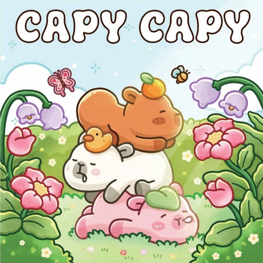 [Thư giãn và Giảm căng thẳng] Sách tô màu thư giãn "CAPY CAPY" | Hình ảnh rau củ dễ thương và các nhân vật chuột lang nước đáng yêu, dễ tô vẽ theo mẫu và vẽ nguệch ngoạc giúp giảm căng thẳng, tô màu các vật phẩm dễ thương, thiết kế thư giãn đơn giản nhưng quy mô lớn, các nhân vật động vật đáng yêu giúp giảm căng thẳng, giấy dày và không trong suốt, thích hợp làm văn phòng phẩm, đồ dùng học tập, món quà hoàn hảo cho bé gái, mùa cưới, Ngày của Mẹ.