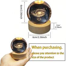 1 Piece 创意3D水晶球小夜灯 直径6cm 秋冬雪人系列 情人节情侣系列 浪漫爱心 激光内雕 圣诞树 雪人 水晶球生日礼物 圣诞装饰 派对装饰 节日装饰 周年纪念礼物 家居装饰小夜灯 送给爱人 送女朋友送男朋友礼物 适用于节日装饰 展示柜 办公桌 - 彩色 - 查看 14