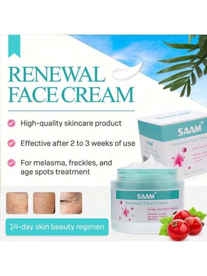 Saam Face, Saam Renewal Melasma, Moisturizes And Moisturizes Skin