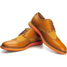 Men's Oxford Shoes Dress Shoes Men's Lightweight Lace-Up Fashion Shoes-20256688 - 棕色-01 - 查看 1
