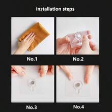 32/16/8/4pcs No Drill Invisible Nail Screw Adhesive Tile Hooks, Strong Sticky Wall Hooks For Photo Frame, Damage-Free Hanging - Clear - View 8