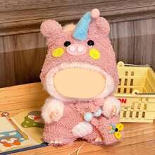 Clothes For Doll, 15/17cm Doll Clothes Set Suitable For Dolls Accessories - Pig Hat + Clothing + Mini Crossbody Bag (NO Doll),Piggy - Multicolor - View 2