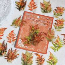 20 peças de adesivos decorativos de folhas de plantas para animais de estimação, adesivos decorativos para diário, material para scrapbooking, decoração para álbum, adesivos de diário