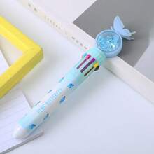 1/3/4 Stücke Dopamin Schmetterling Pailletten Kugelschreiber, 10-Farben Kugel Kugelstifte zum Ausmalen, Journaling, als Schul- und Partygeschenk, Schreibwaren, Partyfavors