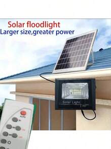 1 Model Outdoor Solar Lighting, LED Beads Bright White Light Dusk To Dawn, Solar Security Floodlight For Barn, Garden, Garage, Path, Yard, Terrace, Lawn, Balcony, With Cable