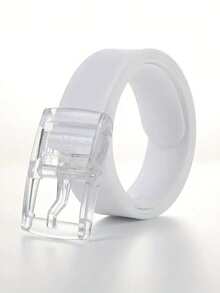 男士时尚硅胶休闲腰带，塑料扣 - 白色和糖果色可选，适合休闲和正式场合，可调节，是圣诞节、情人节、毕业典礼的完美礼物，也是秋季、万圣节和秋冬季日常穿着的舒适配饰，适合青少年、青年、男士，休闲、户外、运动、度假、毕业、生日、日常穿着。