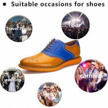 Men's Oxford Shoes Dress Shoes Men's Lightweight Lace-Up Fashion Shoes-20256688 - 藍色-03 - 查看 6
