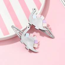 2 chiếc kẹp tóc hình khủng long, thích hợp để trang trí kiểu tóc hàng ngày cho bé gái. - khủng long - Xem 15