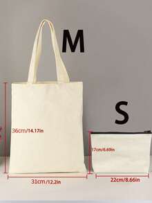 10个/套 时尚可重复使用帆布手提袋，手提包，单肩包，托特包，米色帆布包，可折叠可重复使用布艺手提袋，DIY彩绘帆布包，简约大号学生书包，化妆包，旅行必备，沙滩包，邮轮必备，健身包，情人节礼物（女士），学校帆布包 - 彩色 - 查看 10