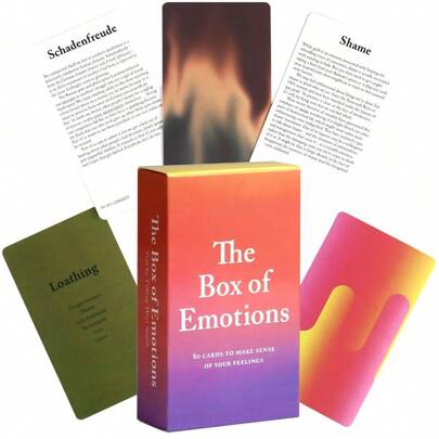 80 piezas Cartas de Descodificación Emocional - La Caja de las Emociones, Curación y Bienestar Emocional
