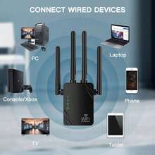 WiFi Extender/Repeater,360° Full Coverage, Internet Booster - With Ethernet Port, Quick Setup, Home Wireless Signal Booster - UK Plug(220-240V) - View 9