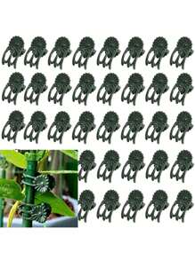 100pcs Garden Plant Clips Plastic Support Orchid Stem Clip For Vine Vegetables Flower Tied Bundle Branch Clamping Garden Tool