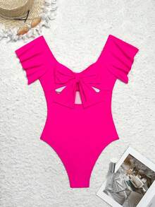 女士连体衣 - 玫紅色 - 查看 4