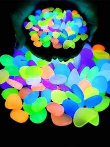 Piedras luminosas en miniatura que brillan en la oscuridad, rocas en miniatura que brillan en la oscuridad, piedras luminosas, paisajismo de jardín, guijarros de resina, para césped, acuario y decoración de pecera, jardines, senderos, bonsái, peceras, macetas, plantas en maceta, decoración DIY, decoración navideña, decoración de boda, decoraciones festivas, decoraciones navideñas, decoraciones de invierno.