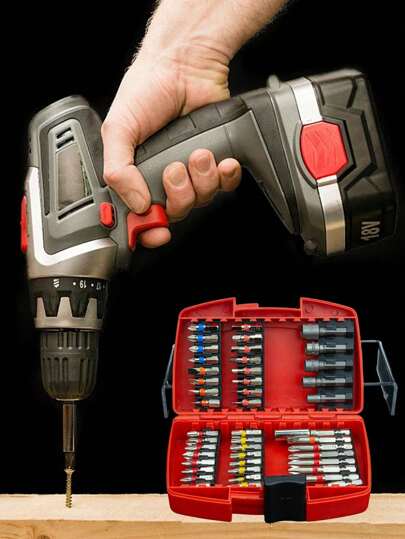 45pcs Screwdriver Bit Set, Colorful Anti-Counterfeiting Bits, Screwdriver Drill Bit Set With Box, Electric Screwdriver Bit Kit, Portable Steel Magnetic Long Drill Bit Set, Hex & Cross Head, Suitable For Home & Professional Use