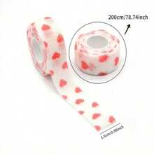 PETSIN 1 Peça/3 Peças Bandagem Autoadesiva para Animais de Estimação, Bandagem Veterinária Adesiva, Fita Não Tecida Adequada para Pernas, Patas e Feridas de Cães, Bandagem com 2,5cm/5cm de Largura, Design Estampado com Pegada Colorida, Fita Respirável para Cães e Gatos de Estimação, Bandagem Durável para Proteção Esportiva (Cor Aleatória)