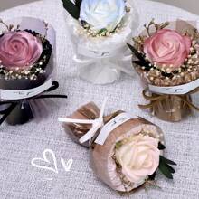 Pocket Rose Soap Flower Bouquet, Mini Preserved Rose Gift, Dried Flower Mini Souvenir, Girlfriend Birthday Decor, Mini Sunflower, Blue Rose, Red Rose, Pocket Romance - Multicolor - View 8