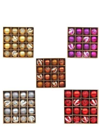 New 6cm/16pcs Christmas Balls, Colored Electroplated Christmas Ball Sets, Christmas Tree Pendant Decoration Balls, Home Christmas Tree Decoration Balls, Party Decoration Pendant Balls, Dance Decoration Colorful Balls, Door And Window Decoration Pendants, Used For Holiday Scene Decoration And Room Party Decoration, Holiday Party Decorations, Home Decor Christmas Decorations Room Decor Winter