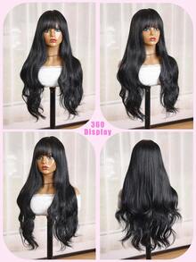 万圣节服装假发合成耐热假发黑色 26 英寸波浪发全机器制造日常使用高品质女性角色扮演自然外观优质合成柔软假发 合成耐热假发黑色 20 英寸非洲卷发全机器制造日常使用高品质女性角色扮演自然外观优质合成柔软假发