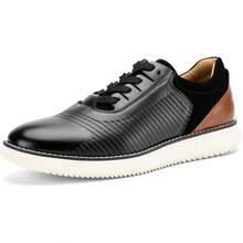 Men's Oxford Shoes Dress Shoes Men's Lightweight Lace-Up Fashion Shoes-20256688 - 黑色-04 - 查看 1