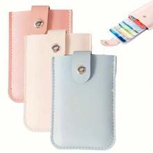 1 Pc, Drawer-Type Card Set Woven Bag, Button-Sealed Storage Bag, Stackable Drawer-Type Card Wallet.