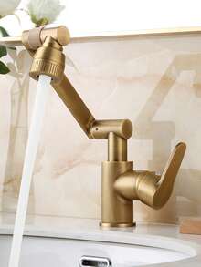 NVHUANGSHIJIA Solid Brass Retro Swivel Spout Faucet French Style Bathroom Basin Mixer Tap (Hot & Cold) - Multicolor - View 8