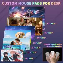 Extra Large Custom Mouse Pad: Personalized Gaming Desk Mat, Non-Slip Rubber Base, Water-Repellent Surface - 35.4 X 19.68 Inch