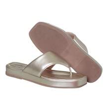 Women's Papete Flip Flop With Delta Wing Flatform - Champagne - View 3