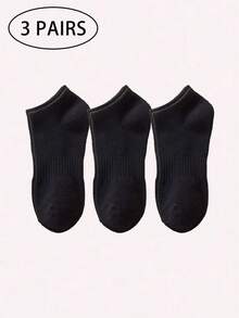 1/3/5/10双装 女士吸湿排汗短袜，踝袜，白色袜子，黑色袜子，普通女士袜子，柔软女士袜子