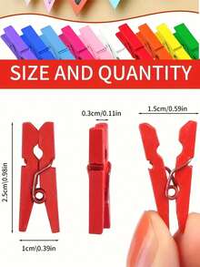 50/100 chiếc kẹp gỗ mini nhiều màu sắc, thích hợp để đựng ảnh, đồ thủ công và đồ trang trí - Thích hợp để treo tranh nhỏ để trưng bày (màu ngẫu nhiên), đồ dùng học tập, trở lại trường - Nhiều màu - Xem 10