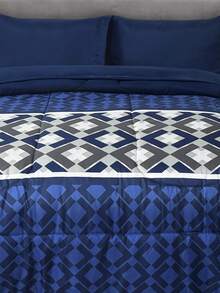 Home Elephant Edredón Set Matrimonial y King Size Microfibra Extra Suave con Sábanas Incluidas Varios Modelos - Azul Marino - Ver 4