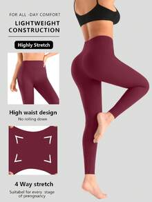 3 Confezioni - Leggings vita alta per donna, ultra morbidi, elastici, opachi, snellenti, leggings yoga, taglia unica e taglie forti - Multicolore - Visualizzare 5