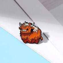 Cute Highland Cattle Enamel Pins Fashion Animal Decorative Brooches Ornaments Lapel Bag Badges Jewelry Gifts 2025 New Style - Multicolor - View 4