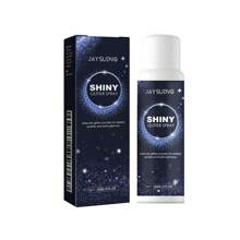 1 pieza de spray de brillo, spray de cabello de brillo plateado, spray de brillo corporal, spray iluminador holográfico plateado, adecuado para maquillaje de fiesta y actuación