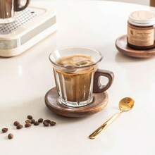 Juego de tazas de café de vidrio creativas, tazas de extracción de café americana de alta gama y exquisitas para uso doméstico