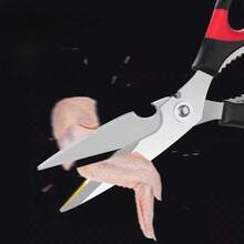 3 Pieces/Set Household Multifunctional Stainless Steel Scissors, Kitchen Scissors, Household Scissors, Office Scissors, And DIY Scissors. - đỏ-đen - Xem 5