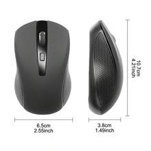 Wireless Mouse 2.4G Laptop Mouse Gaming Mouse With Usb Receiver, Laptop Cordless Mouse, Essential Portable Computer Mouse For Home Work - Multicolor - View 2