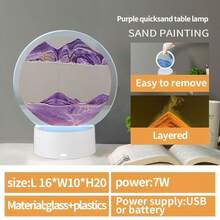 RAF A Captivating Sand Art USB Lamp With Adjustable LED Light, 3D Natural Landscape, Mobile Design, And Night Light Function.