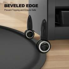 Salon Chair Anti-Fatigue Floor Mat For Barber Shop - 3'x5' Black Semi Circle For Hair Stylist - 1/2" Thick Standing Mat - Black - View 6