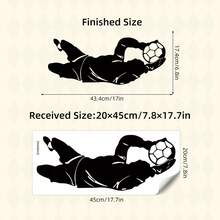 Large Pack Children's Wall Stickers - Football Theme For Baby Boy's Sports Room Decor, Removable & Repositionable Vinyl Game Room Decals - Multicolor - View 10