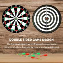 Dart Board Set, 4/6 Soft Tip Darts, Hangable - Dart Game Set, Indoor/Outdoor Relaxation Activities, Ideal For Competition And Gaming, Games For Family And Friends, Relieves Eye Strain