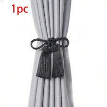 1pc Multi-Color Polyester Drawstring Adjustable Living Room Office Home Decor For Elegant Home Decoration Accessories Easy To Use,Curtain Tiebacks, Decorative Drapery Holdbacks With Tassels, Curtain Fixing Straps