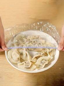 100 Pcs Disposable Food Cling Film Cover Shower Head Cover Multi-Purpose Disposable Shrink Bag Disposable Shoe Cover Thickened Kitchen Cling Film Household Refrigerator Refrigerated Food Preservation Cover Elastic Telescopic Cover