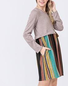 Boho Retro Gingham Red Blue Yellow Square Neck Sleeveless Ruffle Dress - Dusty Pink - View 7