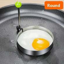 4pcs Or 1pc Stainless Steel Egg Rings, Pancake Molds - Egg Shaped For Frying Pan, Stainless Steel Pancake Molds For Pancakes And Fried Eggs, Kitchen Accessories, Egg Molds, Fried Egg Molds, DIY Fried Egg Molds, Creative Egg Molds, Egg Tools, Egg Steamer, Egg Ring Molds For Cooking, Stainless Steel Ring Molds, Bread Molds, Kitchen Accessories (Random Color & Style) - Multicolor - View 16